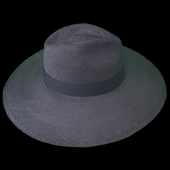 M.A.M.A. - Yacht Women\'s Black Straw Hat, Black Ribbon main image 5